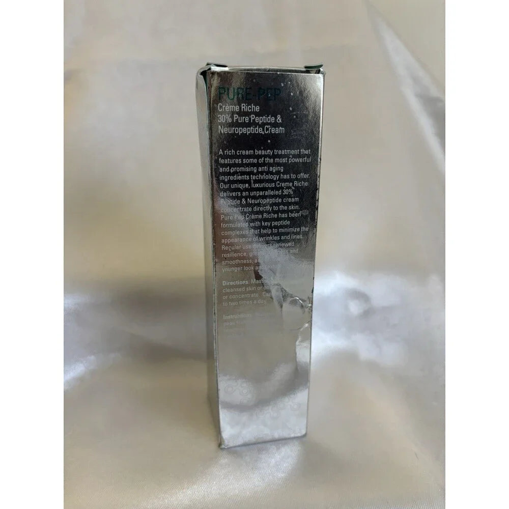 Serious Skincare Pure Pep Creme Riche 30% Pure Peptide Neuropeptide Cream 4 oz.